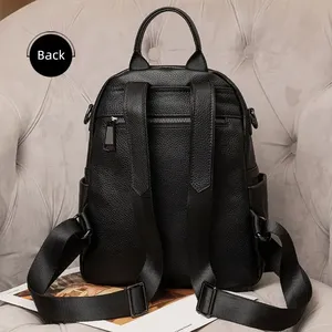 Mochila AndoBag para Mujer, Cuero Vacuno Genuino, Moda Casual, Gran Capacidad, Mochila de Viaje, Bolso de Mano con Cremallera para Mujer 8549 - Product Image 4