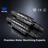 WinWay – Pièces en acier usinées CNC sur mesure pour compresseur à vis, tige de rotor, fraisage de précision hélicoïdal, tournage, vente en gros OEM