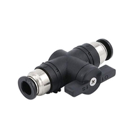 Valve à bille pneumatique en plastique 8mm Push To Connect Valve à bille pour Tubes pneumatiques