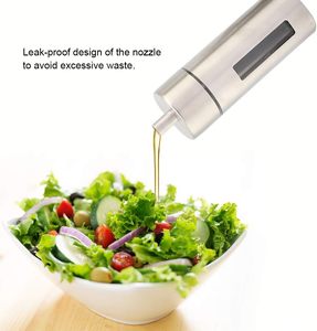 Nhà bếp thép không gỉ gia vị đặt muối tiêu nấu ăn 4 cái dầu giấm muối tiêu đặt - Product Image 5