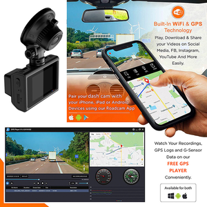 กล้องติดรถยนต์รุ่น <span class=keywords><strong>VR</strong></span> 500 สีดำ ขนาดเล็ก กล้องบันทึกหน้ารถ 4K และกล้องหลัง 1080P กล้องคู่พร้อม WiFi GPS ระบบมองเห็นในเวลากลางคืน - Product Image 6