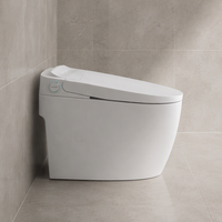 Inodoro Inteligente Todo en Uno con Bidé Automático, Asiento con Calefacción, Control Remoto, Taza Cuadrada, Drenaje S-Trap y P-Trap
