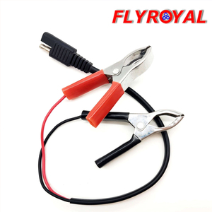 Cables Auxiliares con Conector DC5.5mm Rojo y Negro, Pinza de Cocodrilo para Auto, Cable de Conexión para Batería Solar - Product Image 2