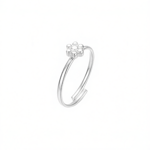 Anillo de moda Amy Amy A0194 para mujer, chapado en plata 925, forma de flor, circonita cúbica, joyería de regalo para uso diario - Product Image 1