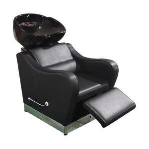 Équipement <span class=keywords><strong>de</strong></span> salon <span class=keywords><strong>de</strong></span> coiffure <span class=keywords><strong>2022</strong></span>, nouveau, noir classique, fauteuil <span class=keywords><strong>de</strong></span> lavage avec repose-pieds, bac en <span class=keywords><strong>céramique</strong></span>, garantie 10 ans - Product Image 1