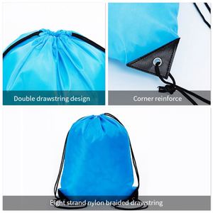 Wholesale Price Custom Logo Football Promotional Printed Oxford Cloth 100% Polyester Waterproof Drawstring Tote Bag Modern - Product Image 3