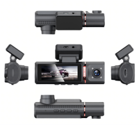 Caméra embarquée 4K 3 canaux (avant, intérieur, arrière) avec WiFi, GPS, écran tactile, vision nocturne et caméra de recul AHD – Vente en gros OEM
