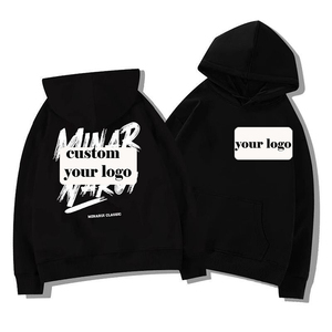 เสื้อฮู้ดผู้ชายสไตล์สตรีทแวร์ ผ้าฟลีซบุหนา ทรงโอเวอร์ไซส์ พิมพ์ลายตัวอักษรเฉพาะ คุณภาพเยี่ยม รับสกรีนโลโก้ พิมพ์ลายขนาดใหญ่ เสื้อฮู้ดออกกำลังกาย - Product Image 2