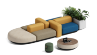 Ensemble de canapés modulaires modernes ATWOKA pour bureau et salon, sièges de réception commerciaux avec ottoman et table basse