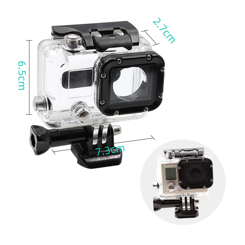 HONGDAK Custom Waterproof case Go Pro Accessories Underwater 45 Meters Standard Waterproof Housing case for Go Pro Hero3