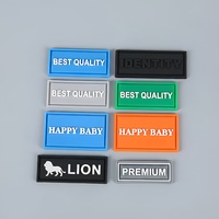 Étiquettes promotionnelles thermocollantes en silicone 3D pour vêtements, patchs en silicone gaufré, étiquettes en caoutchouc PVC pour vêtements
