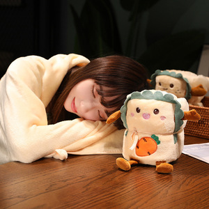 Manta de <span class=keywords><strong>Felpa</strong></span> de Tostada de Dibujos Animados, Rollo de Manta <span class=keywords><strong>para</strong></span> Siesta en la Oficina, Manta Pequeña de Franela <span class=keywords><strong>para</strong></span> Aire Acondicionado, Manta Individual de Almacenamiento - Product Image 4