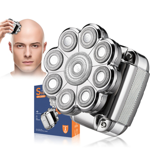 เครื่องโกนหนวดแม่เหล็กแบบหมุนเก้าใบมีดชาร์จ USB สำหรับใช้ในครัวเรือนโรงแรม - Product Image 1