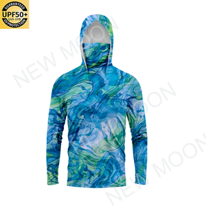 Tùy Chỉnh Mặt Trời Bảo Vệ Thăng Hoa Dài Tay Áo Cá Áo Mặc Khô Nhanh Chóng Áo UV Hoodie Câu Cá Áo Sơ Mi Upf50 + - Product Image 5