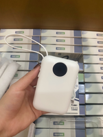 Mini Power Bank avec 3 câbles intégrés, 10000mAh, écran numérique intelligent, chargeur de batterie externe portable pour les voyages et les activités de plein air