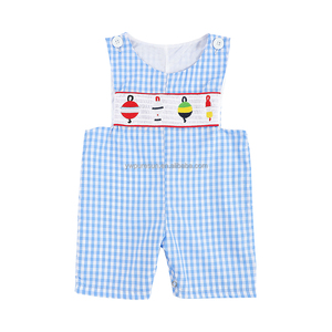 Loq quantité minimale de commande vêtements smockés pour enfants sur mesure conception de pêche smockés vêtements pour bébés fabricants de vêtements smockés d'été - Product Image 3
