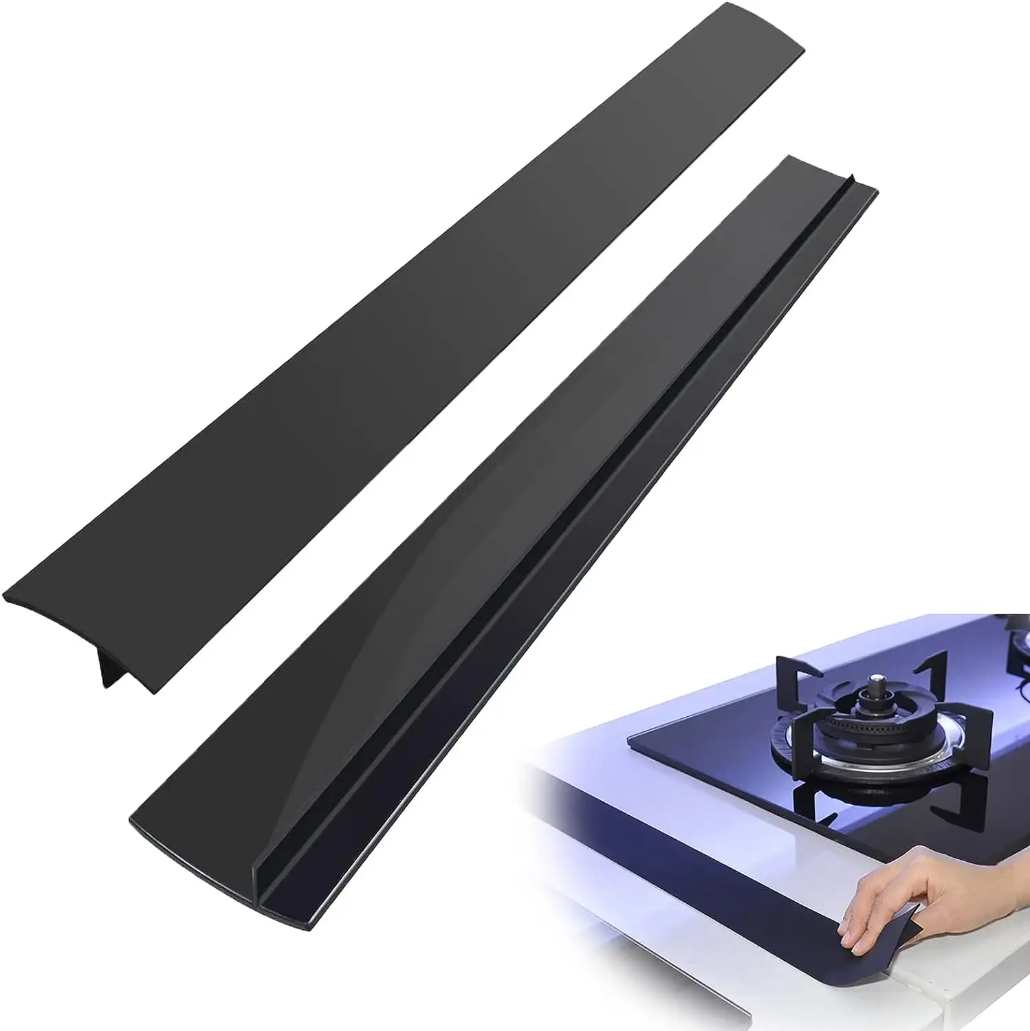 Schützen Sie Gap Filler Sealing Spills Long Gap Filler Hitze beständige breite Küche Silikon ofen Counter Gap Cover