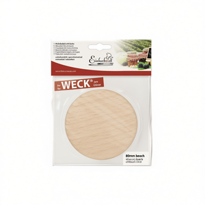 Couvercles en bois Weck 80 mm en hêtre pour bocaux de conservation - Product Image 2