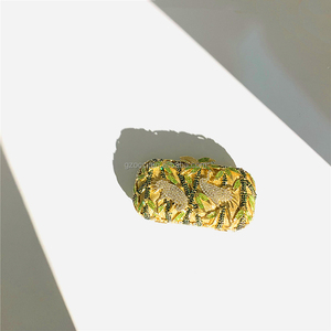 OC4374 elegante Clutch da sera con ricamo in strass e diamanti fodera in PU - Product Image 3