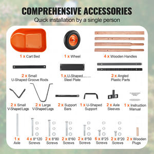 <span class=keywords><strong>Carretilla</strong></span> de 6 pies cúbicos <span class=keywords><strong>Carretilla</strong></span> de Jardín de Una <span class=keywords><strong>Rueda</strong></span> con Capacidad de Carga de 330 Libras y Ruedas de 16 Pulgadas de Ancho - Product Image 4