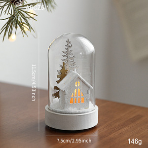 Fenlan transfrontalier Offre Spéciale noël décoratif verre lampe père noël lumière renne veilleuse neige bureau ornements - Product Image 6