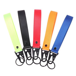 Bracelet de poignet court multicolore universel personnalisé porte-clés vierge lanière en nylon avec logo Design - Product Image 3