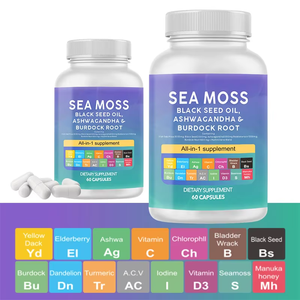 Yeni Shilajit kapsülleri Fulvic mineraller deniz yosun doğal karışımı ashashandha shilajit kapsül kompleksi hepsi bir arada deniz yosun kapsülleri - Product Image 2