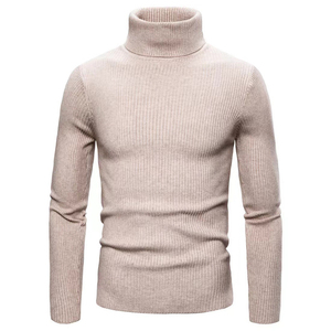 Pull tricoté slim à <span class=keywords><strong>col</strong></span> <span class=keywords><strong>roulé</strong></span> pour <span class=keywords><strong>homme</strong></span>, manches longues, style décontracté, collection automne, accepte les commandes personnalisées - Product Image 3