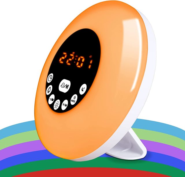 Wake up Light Alarm Clock with Sunrise Sunset Simulation Nature Sleep Sounds Night Light Dual Alarms Sleep Aid Digital Clock
