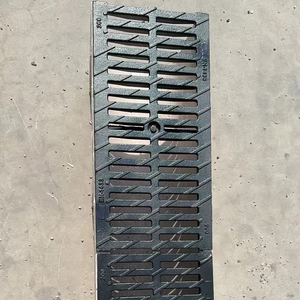 Canales de Drenaje en Forma de U de Alta Resistencia, Canales de Drenaje de Agua para Exteriores, Canales de Drenaje de Hormigón Polímero para Carreteras con Cubierta de Hierro Fundido - Product Image 2