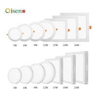 6000k rond carré Led panneau lumineux 4 5 6 8 12 pouces 6w 9W 12w 18W 24W Led Downlight encastré lumière panneau lampe