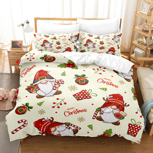 Jour <span class=keywords><strong>de</strong></span> noël Polyester ensemble <span class=keywords><strong>de</strong></span> literie père noël housse <span class=keywords><strong>de</strong></span> couette 3D housse <span class=keywords><strong>de</strong></span> couette ensemble nouveau Design noël 3D imprimé literie - Product Image 6