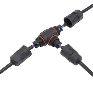 AOHUA Provides Garden Light Cable Layout Solution M20 2PIN 3PIN 4PIN Cable Connector IP68 Assembly T Connector