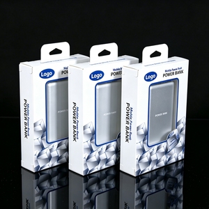 Window PVC Rectangular Packaging <b>Box</b> Custom Power Bank PVC Folding <b>Box</b> for Phone Case <b>Display</b> Packaging 0.3-0.5mm Thickness - Product Image 1