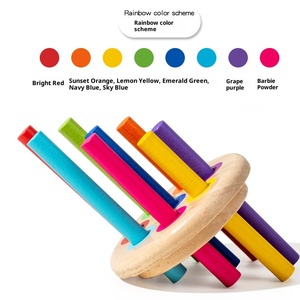 JHT Cross-border MarsMarie madera tres en uno clasificación tubo bebé Color cognición jardín de infantes Montessori <span class=keywords><strong>juguetes</strong></span> educativos - Product Image 4