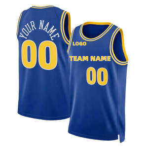 เสื้อบาสเก็ตบอลแบบสปอร์ตแวร์สั่งทำพิเศษ ขนาดใหญ่ 3XL 4XL 5XL  ผ้าโพลีเอสเตอร์ 100% ทีมโกลเด้นสเตท สหรัฐอเมริกา แบบเย็บ/รีดร้อน - Product Image 5