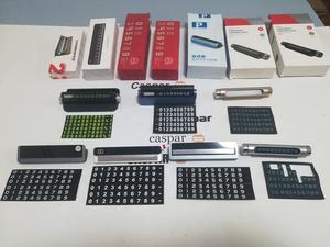 المعادن الهاتف رقم تسجيل والمعادن وقوف السيارات رقم لوحة سيارة معدنية مؤقتة بطاقة ركن السيارة - Product Image 3