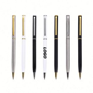 Custom Golden Touch <b>Pen</b> - Ballpoint in White, Black, Metallic, with <b>Gold</b> Accents, Ideal for Gifts & Office - Product Image 1