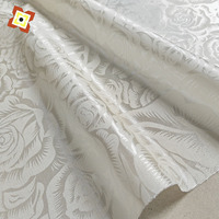 Tissu de matelas imprimé en chaîne tissé avec microfibre respirante de conception de fleurs de pêche