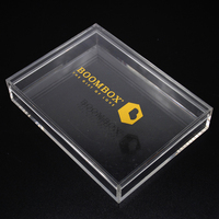 Boîte en acrylique transparente personnalisée avec couvercle relevable, boîte de présentation en acrylique, conteneur pour organiser les petits objets, rangement de bureau et vente au détail