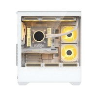 Accessoires de couleur blanche Pc Gaming Computer Game Case Desktop Gamer case Mid Tower Armoires Support 360mm