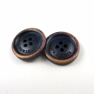 Tùy chỉnh-thực hiện flatback 4-lỗ nút với ghi hiệu ứng Xương Thiết kế vòng mô hình sừng trang trí cho nút trang trí với logo - Product Image 2