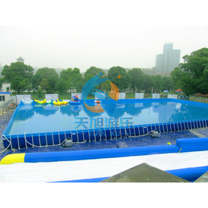 Thương mại xách tay PVC mặt đất hồ bơi với hình chữ nhật vuông khung kim loại cho nhà hoặc kinh doanh có sẵn để bán - Product Image 5