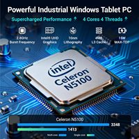 Panel PC Táctil Industrial Todo en Uno de 13.3 Pulgadas, Celeron N5100, Pantalla IPS FHD, Win11 Pro, LAN Gigabit para Tipo-C, DDR4, SSD+HDD