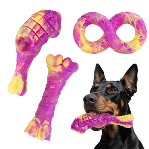 Jouet à mâcher pour chien en nylon indestructible, os pour mâcheurs agressifs, jouet pour animaux de compagnie à texture de viande réaliste, en vrac - Product Image 2