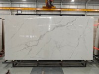 Dalle de porcelaine brillante effet marbre, finition polie, 3200x1600x12mm, en pierre frittée, pour plateau de table moderne