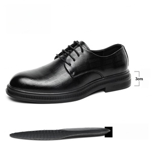Men's Fall 2025 Formal <b>Shoes</b>-New English Pointed-Toe <b>Height</b> <b>Increasing</b> Waterproof Breathable Wedding Bridal Gown Tie <b>Shoes</b> - Product Image 3