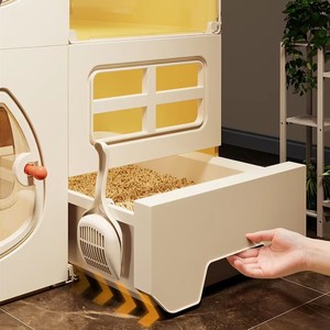 Villa pour chien en bois de style mobilier de luxe |   Nichoir d'intérieur pour chien avec <span class=keywords><strong>toilette</strong></span> séparée |   Montage facile et matériau imperméable. - Product Image 5