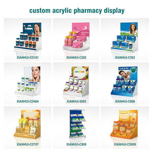 Espositore da banco personalizzato per farmacia, vetrina espositiva per farmacia, espositore superiore in acrilico per bustine, per la vendita al dettaglio - Product Image 2