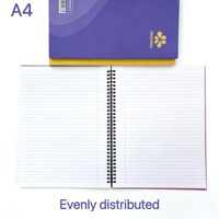 Cahier d'exercices A4 personnalisé à spirale, 160 feuilles lignées, couverture en papier laminé, impression OEM, marque pour usage scolaire